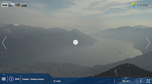Webcam Cimetta - Blick über den Lago Maggiore