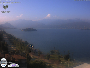 Webcam Stresa Blick auf die Borromäischen Inseln