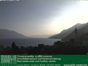Webcam Cannero Riviera Blick auf den Lago Maggiore