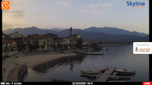 Webcam Feriolo Blick auf die Bucht und den See