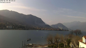 Webcam Stresa Panorama Blick auf den Lago Maggiore
